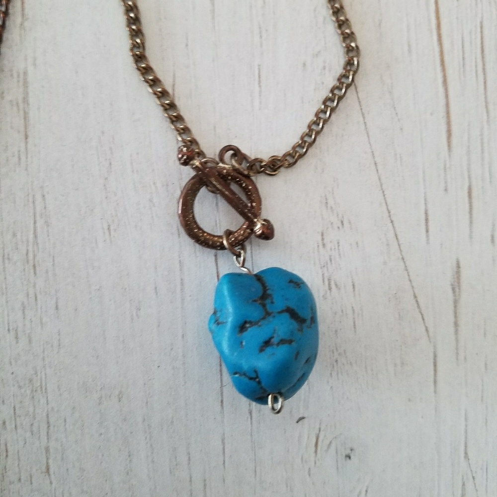 Blue Rock Boho Handmade Necklace